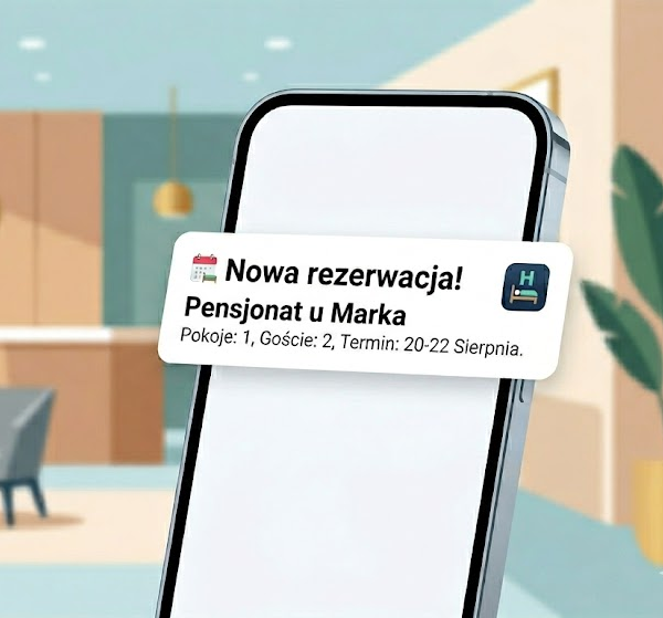 Grafika z przykładem rezerwacji na telefonie